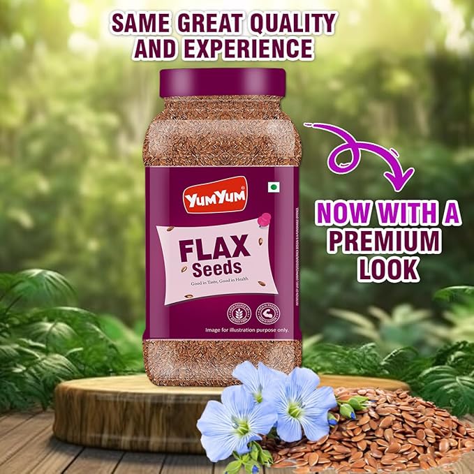 Yum Yum Roasted & Salted Flax Seeds Jar