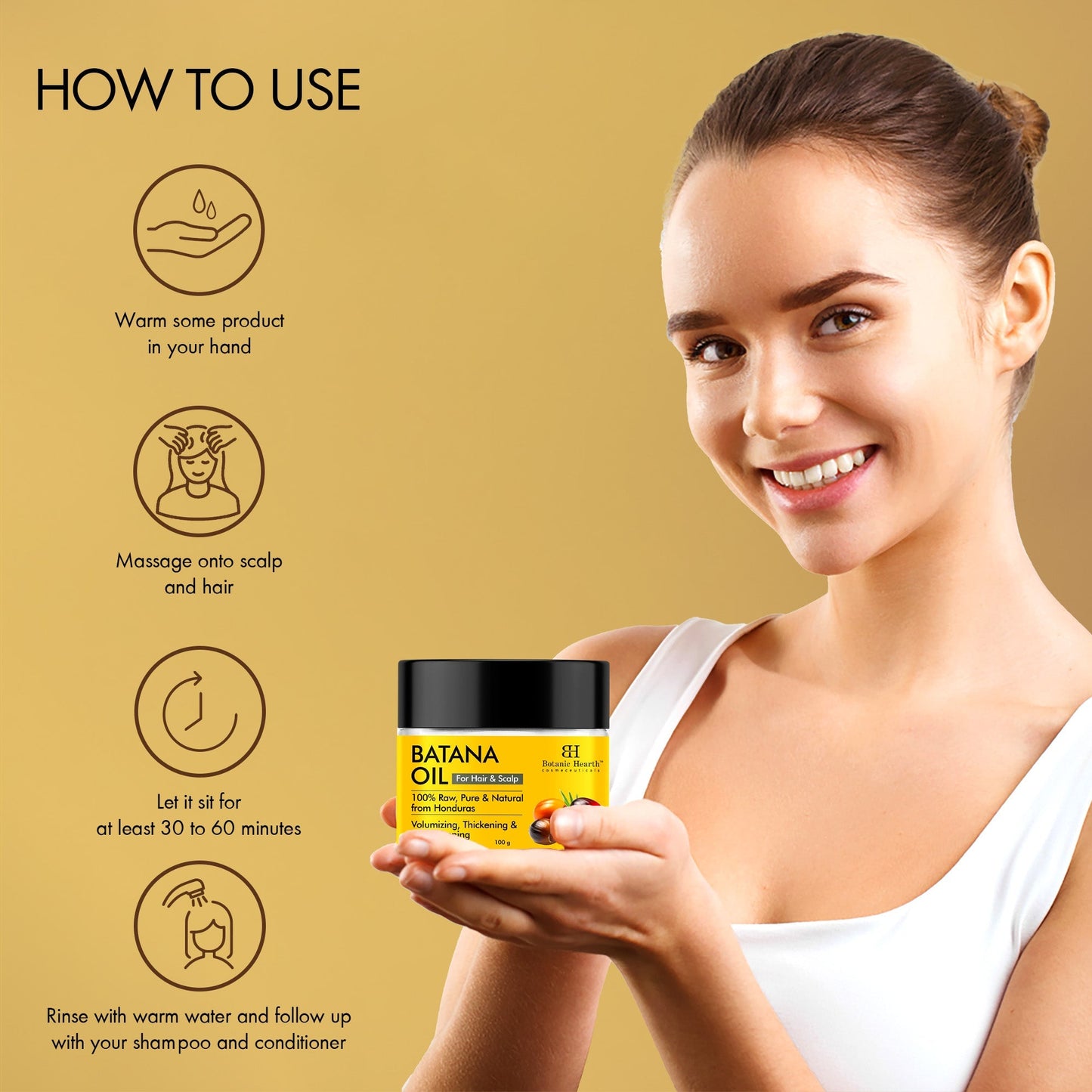 Botanic Hearth Batana Oil - Butter for Hair & Skin nourishment