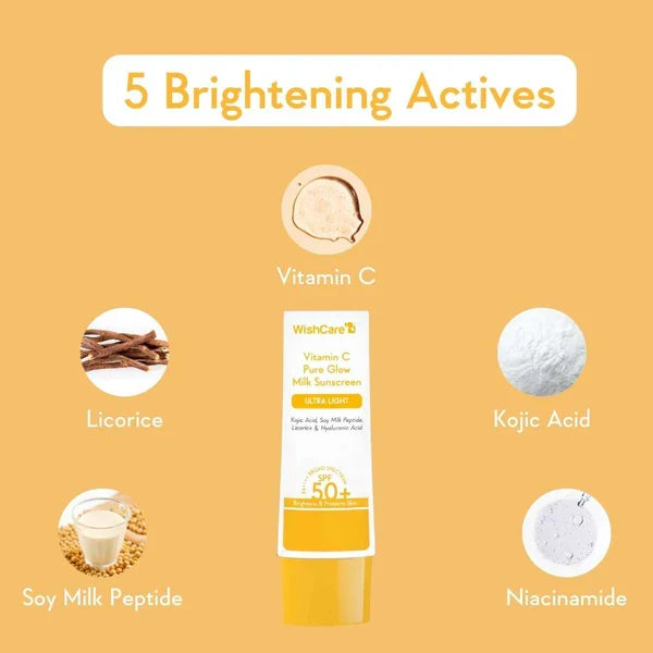 Vitamin C Pure Glow Milk Sunscreen | SPF 50 PA++++