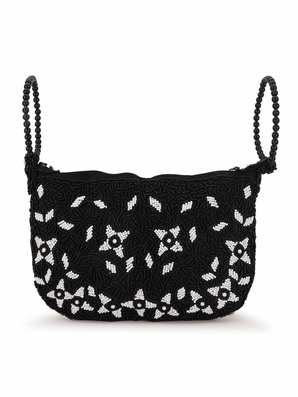 Dangle Abstract Embellished Faux Silk Potli Bag