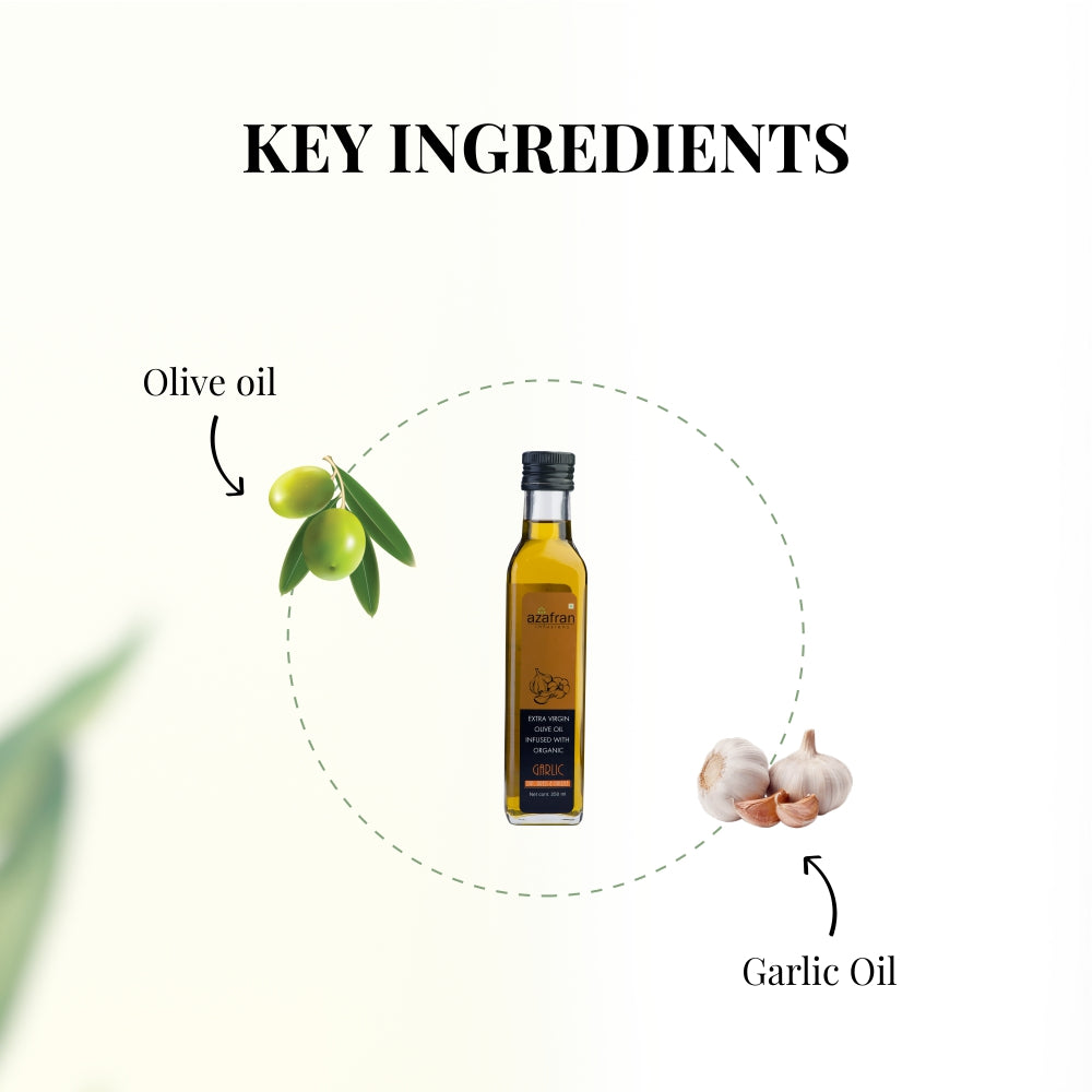 Azafran Garlic Infused Extra Virgin Olive Oil - 250 ml