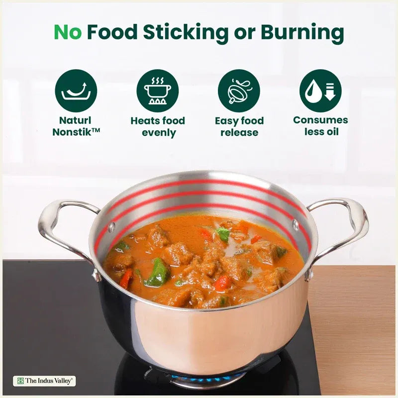 The Indus Valley Triply Premium Stainless Steel Casserole Biryani Pot