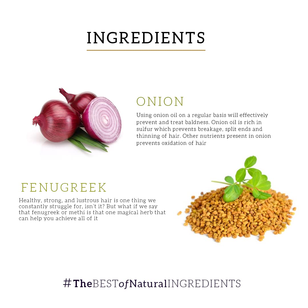 Khadi Natural Onion & Fenugreek Hair Mask - Paraben, Silicones, Sulphate & Color Free