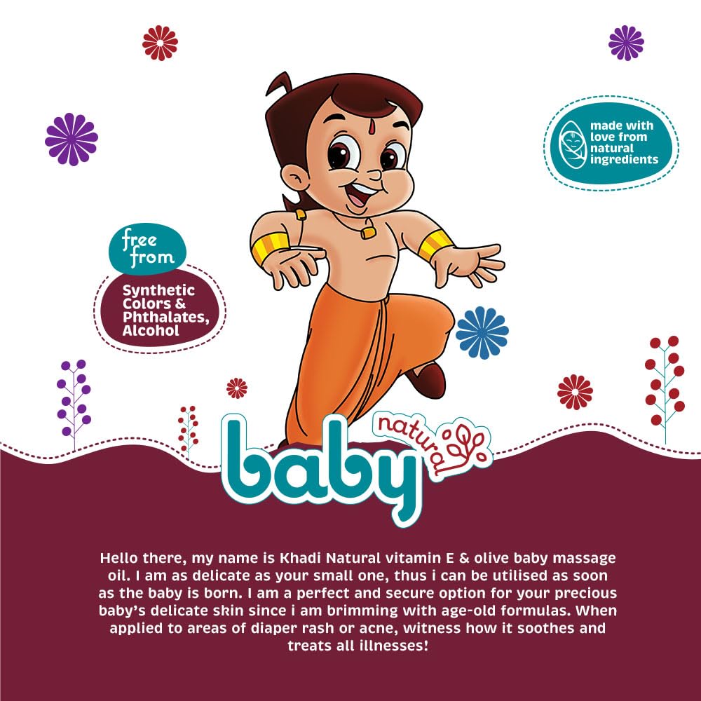 Khadi Natural Baby Massage Oil with Vitamin E & Olive -150 ml