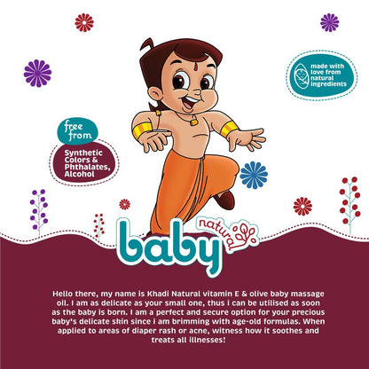 Khadi Natural Baby Massage Oil with Vitamin E & Olive -150 ml