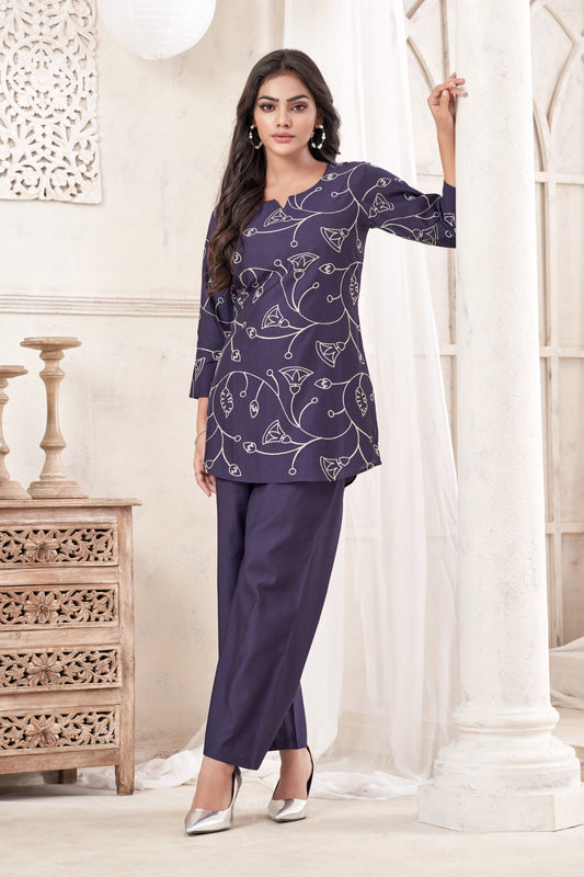 Anaita Blue Stylish Readymade Co-Ords Set