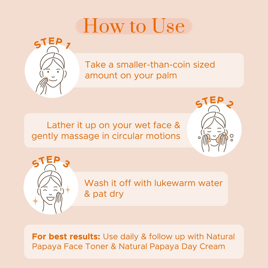 Puresense Natural Papaya Face Wash - 100 ml