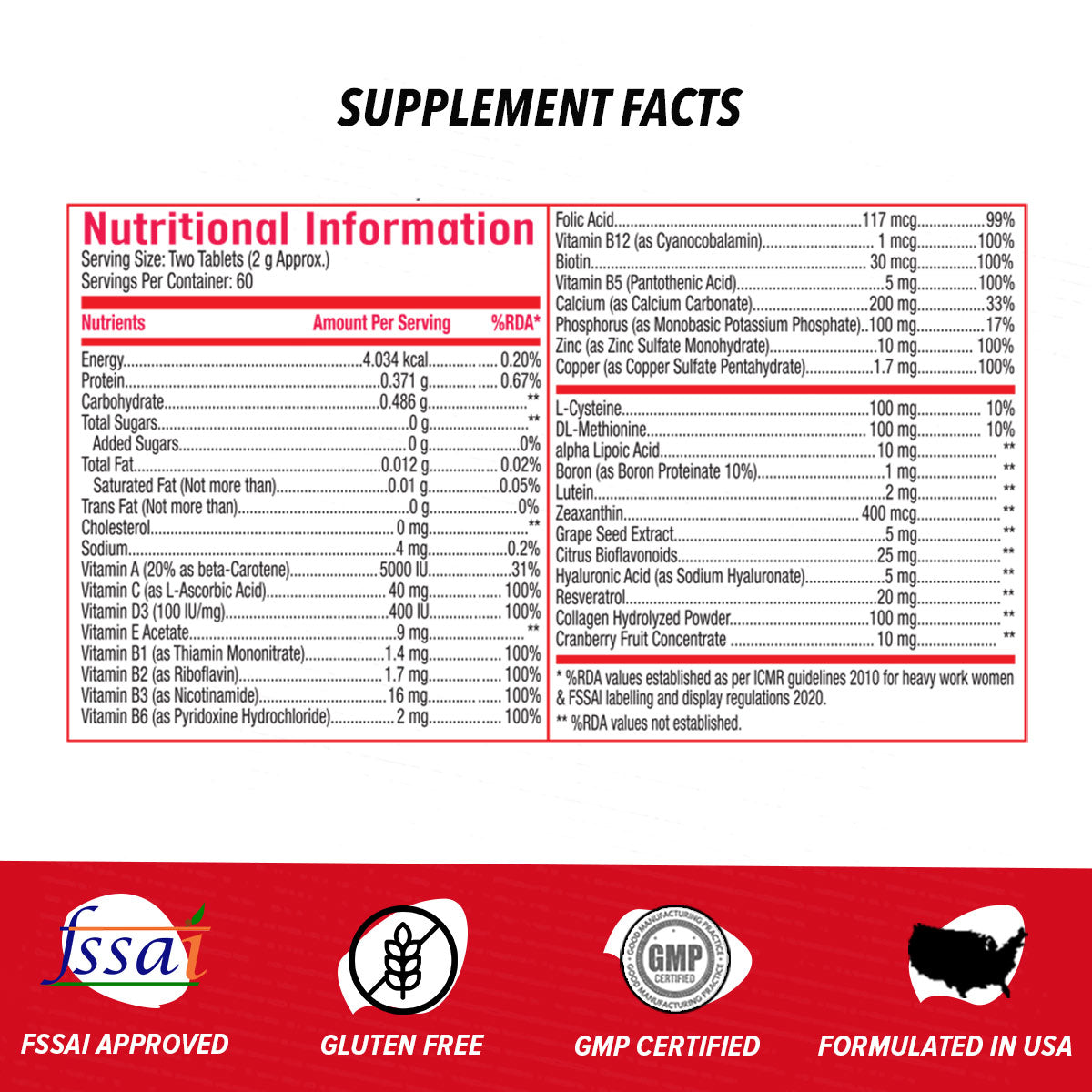 GNC Women's Hair Skin & Nails - 120 tabs