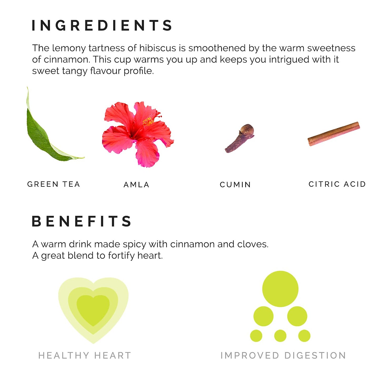 Teabox Organic Hibiscus Cinnamon Clove Green Tea Loose Leaves - 100 gm