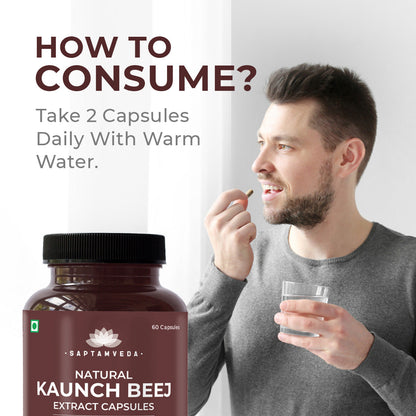 Saptamveda Natural Kaunch Beej - 60 tabs