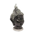 Elegant Silver Buddha Face Idol – Polyresin Decorative Sculpture