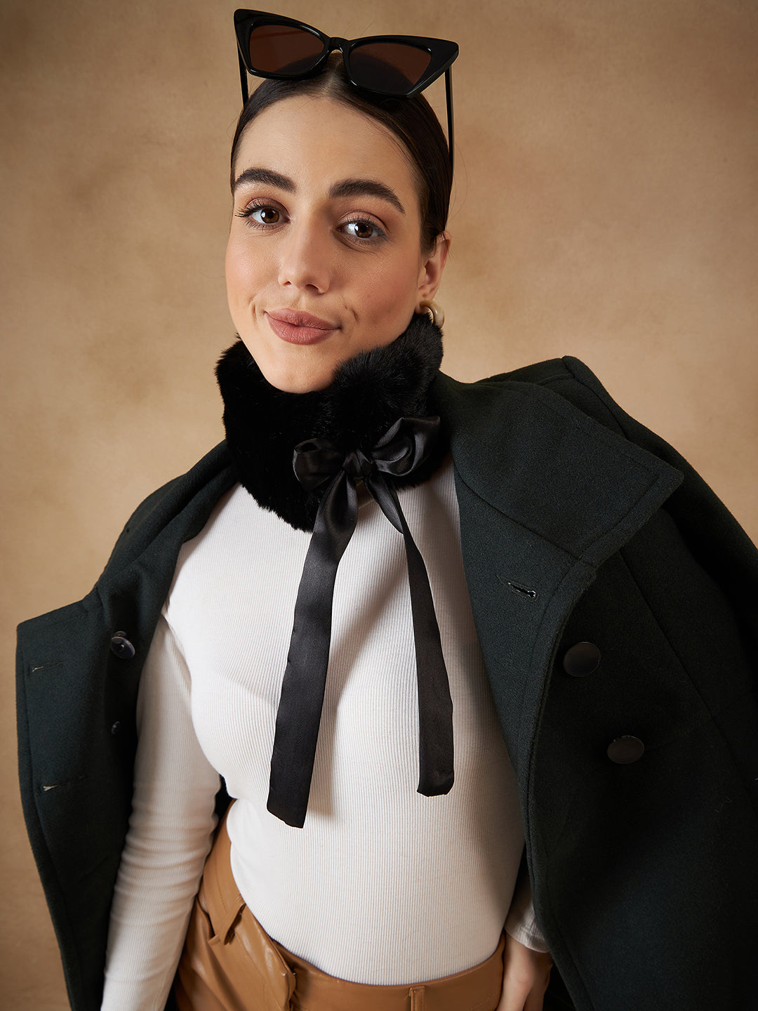 InWeave Black Fur Neckpiece