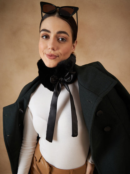 InWeave Black Fur Neckpiece