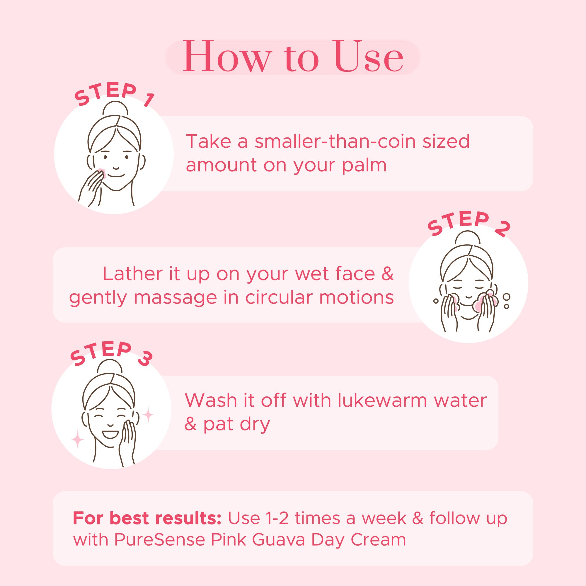 Puresense Pink Guava Face Wash - 100 ml