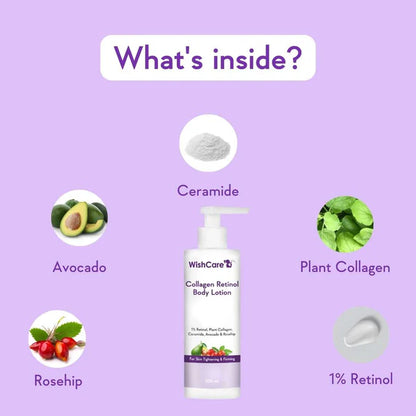 WishCare Hydrating Body Lotion with Collagen & Vitamin A – 200ml | Smooth & Nourished Skin