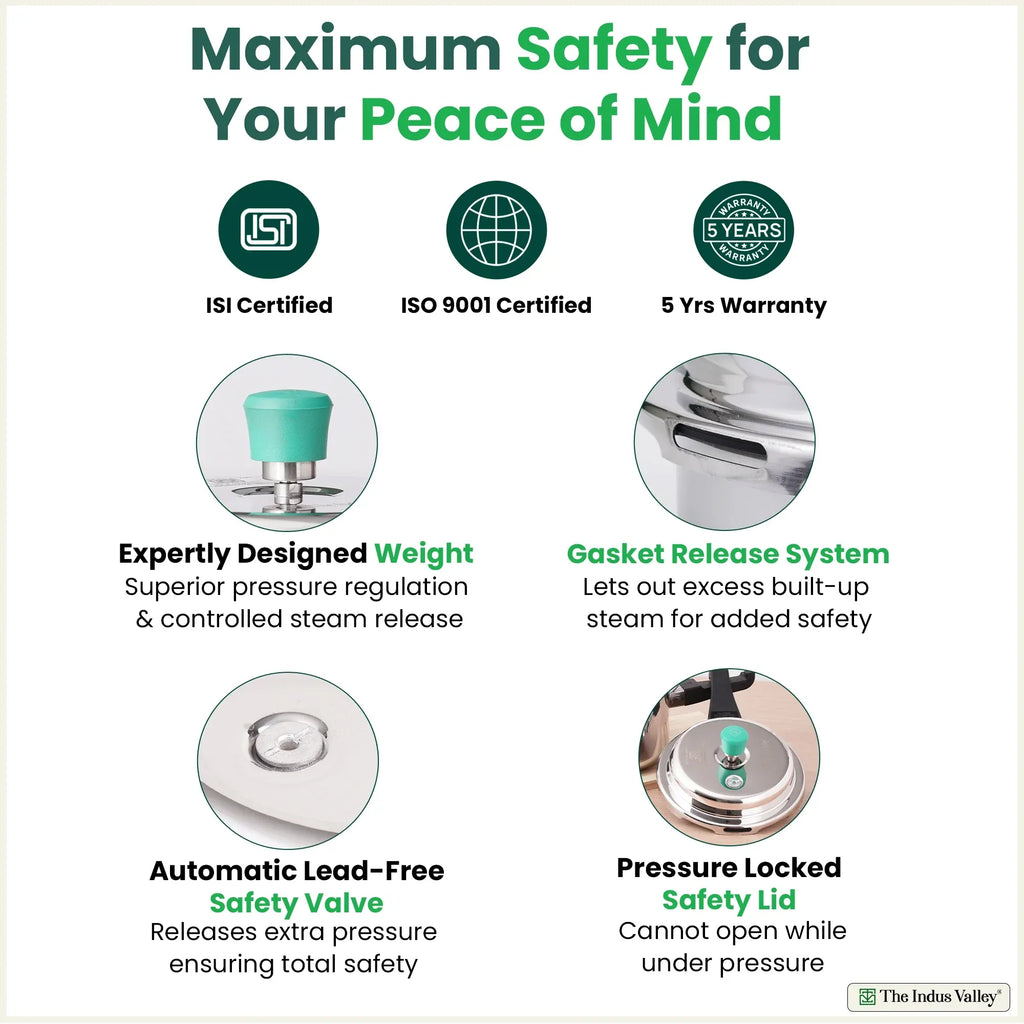 The Indus Valley Stainless Steel Pressure Cooker