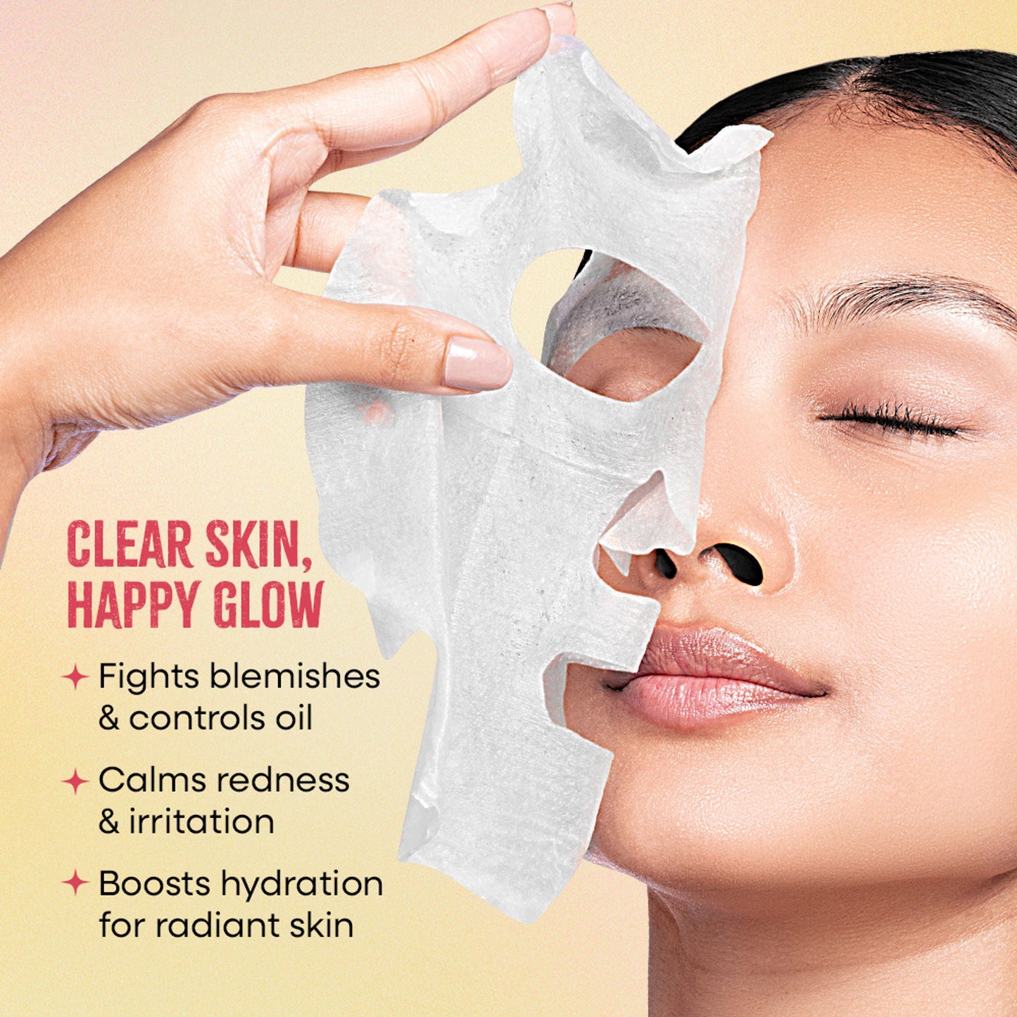 Nykaa Strawberry + Argan Oil Sheet Mask For Acne Prone Skin - Formulated In Korea