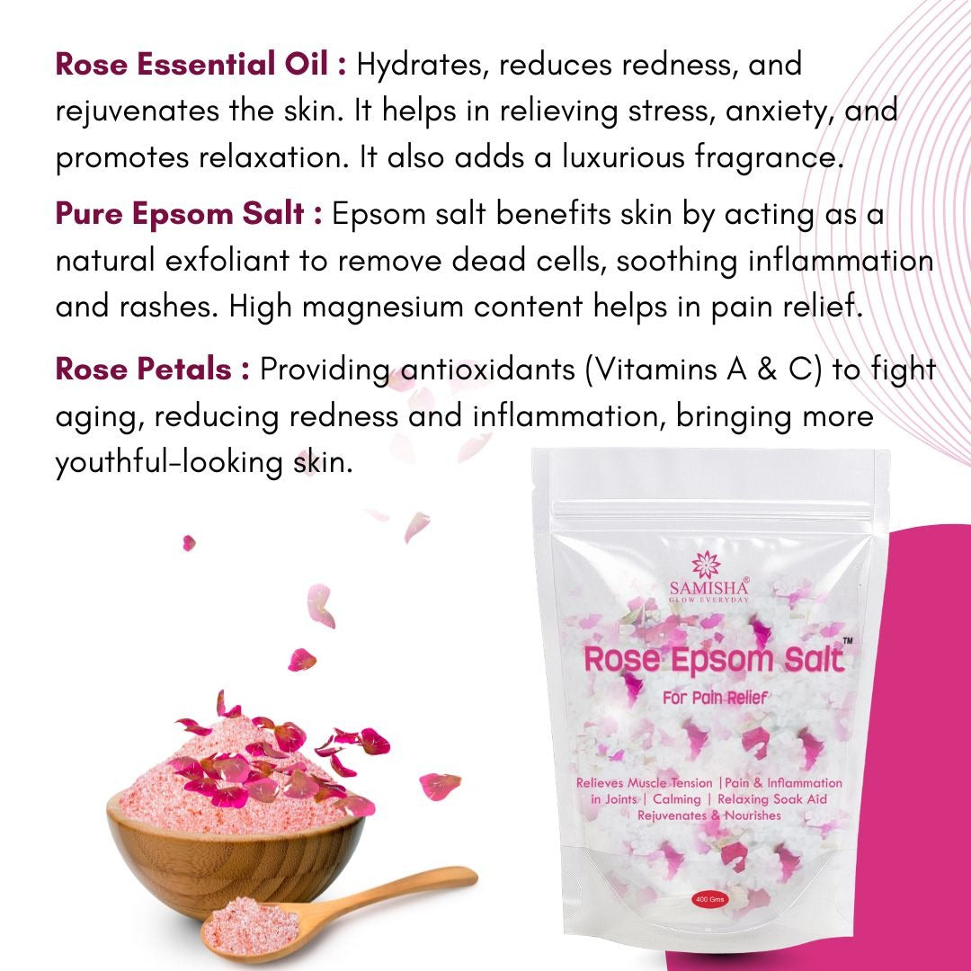 Samisha Rose Epsom Salt For Pain Relief