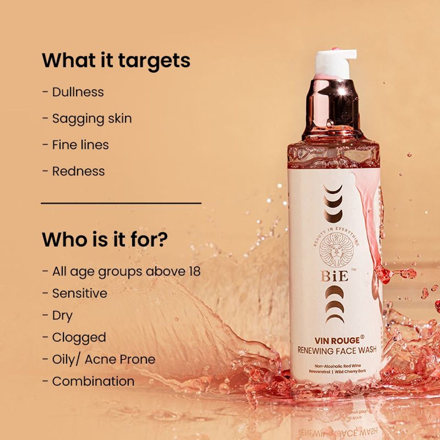 BiE Vin Rouge- Renewing Face Wash