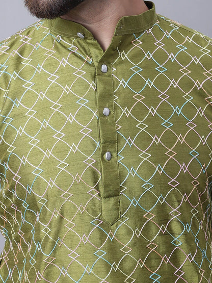 Sojanya M Ethnic Motifs Embroidered Thread Work Kurta With Churidar