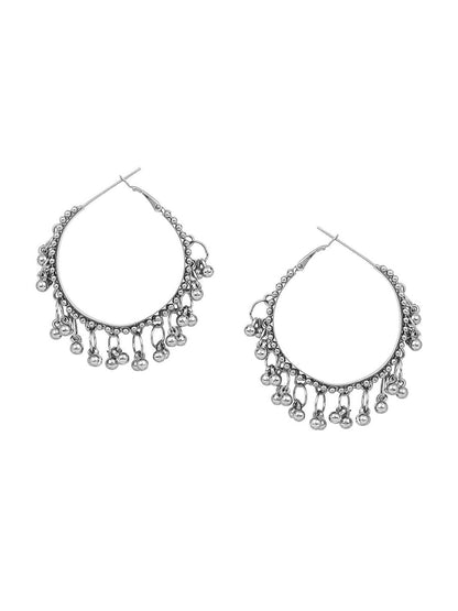Cardinal Oxidized Silver-Toned Long Women Jewellery Set