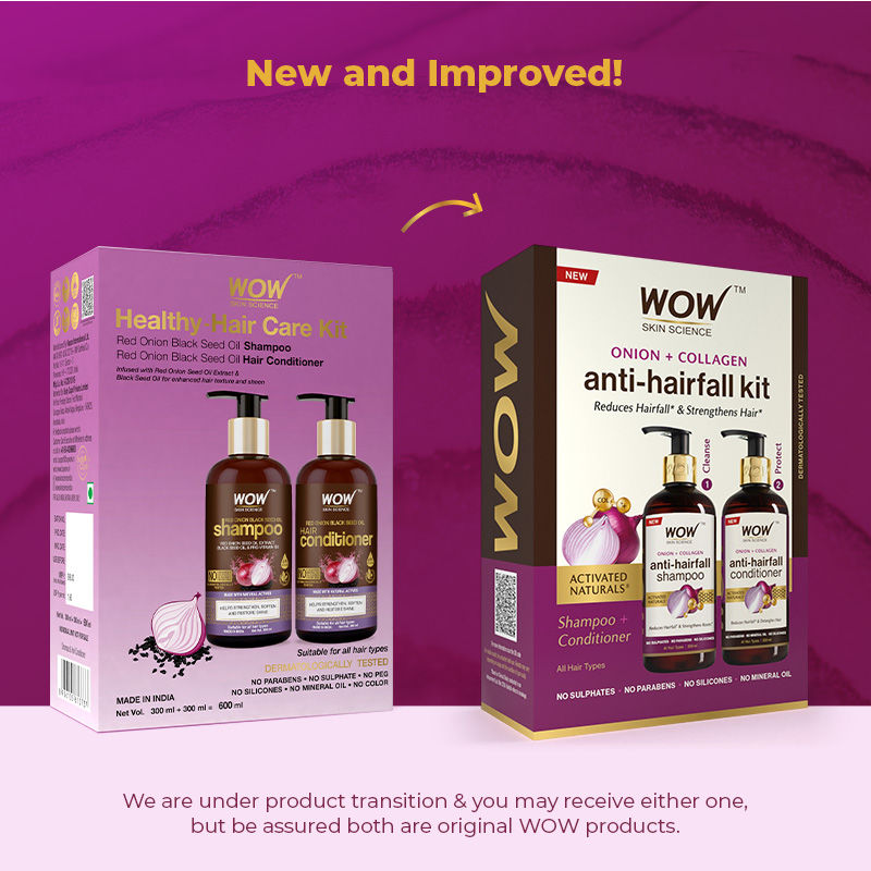 Wow Skin Science Healthy Hair Care Kit - 300 ml Each