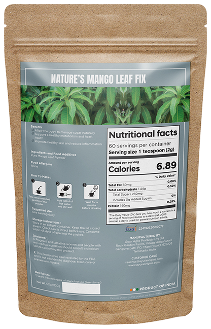 Ayura Origins Nature's Mango Leaf Fix Powder