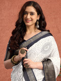 Sangria Woven Bandhani Printed Tussar Saree