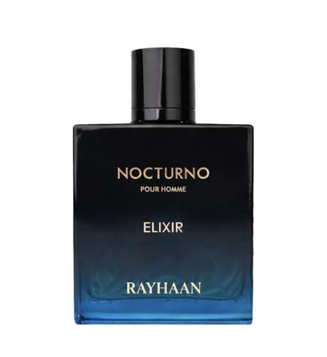 RAYHAAN Nocturno Elixir Pour Homme Eau De Parfum, Woody Amber Scent, Extrait De Parfum, Spray, Long-Lasting