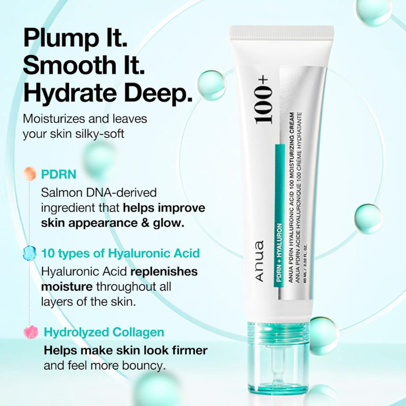 Anua PDRN Hyaluronic Acid 100 Moisturizing Cream - 60 ml