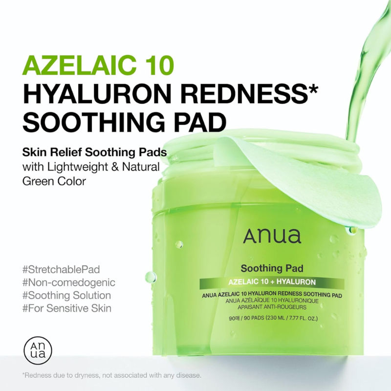 Anua Azelaic 10 + Hyaluron Redness Soothing Pad - 230 ml