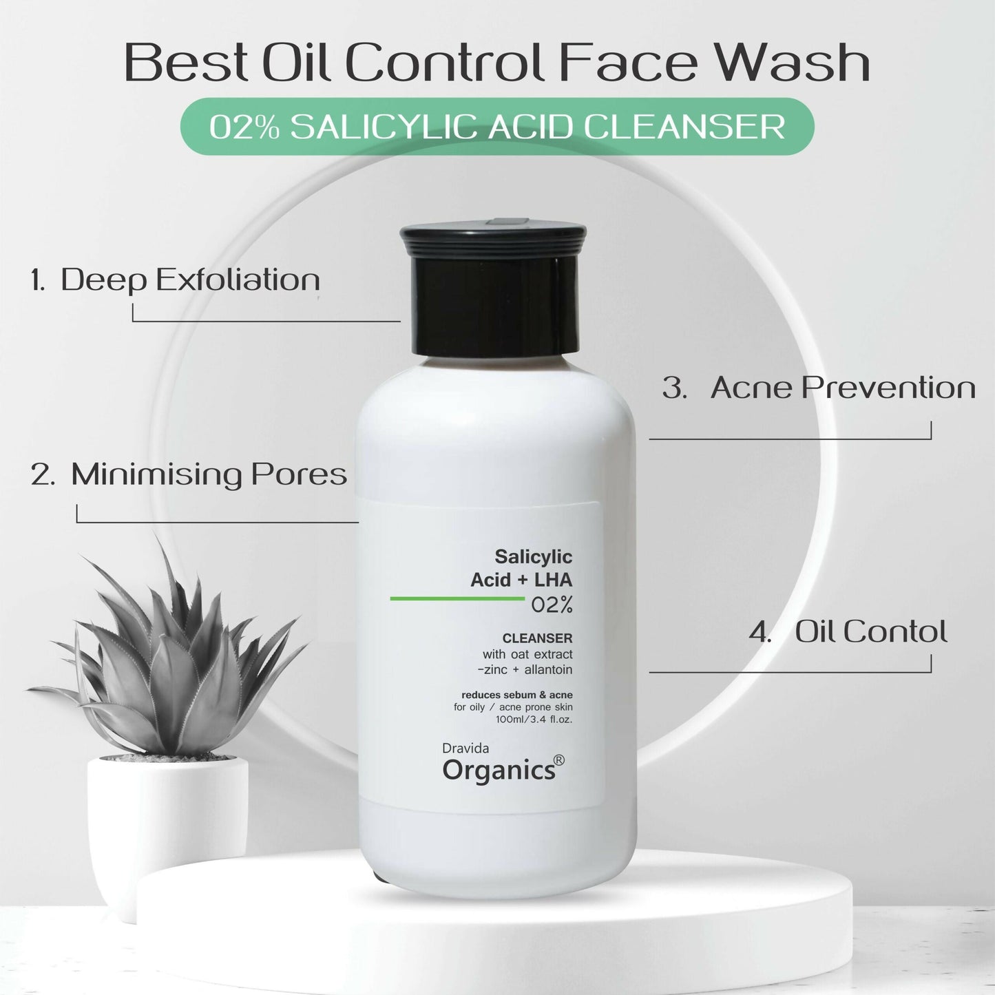 Dravida Organics 2% Salicylic Acid Face wash