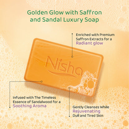 Nisha Soaps for Bath -Saffron & Sandal