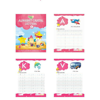 Rising Star Alphabet Capital & Small Letter Writing Practice Books Set for Kids| Set of 3| Ages 3-6 Years