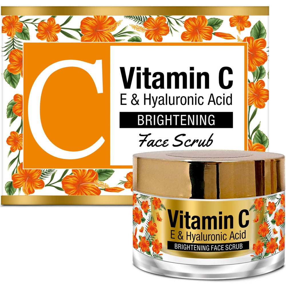 St.Botanica Vitamin C, E & Hyaluronic Acid Brightening Face Scrub - 50 gms