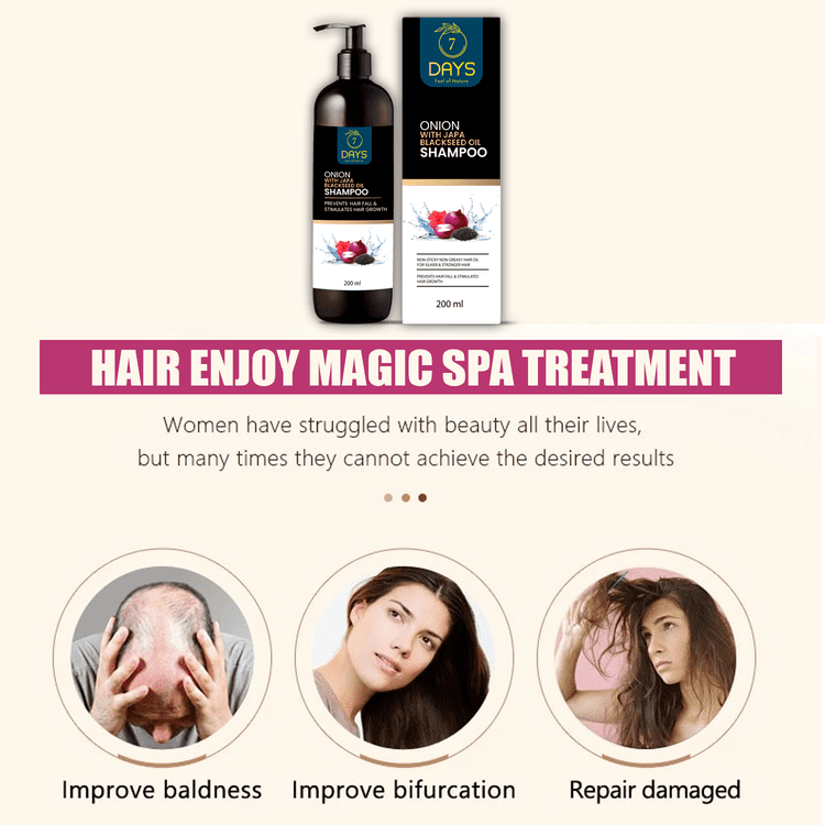 7Days Red Onion Black Seed Oil Hair Growth Shampoo - 200 ml