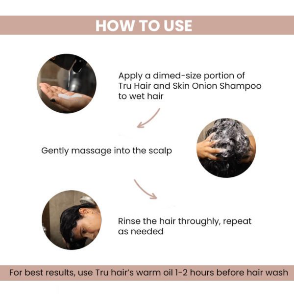 Tru Hair Onion Shampoo For Hair Fall – 200 ml