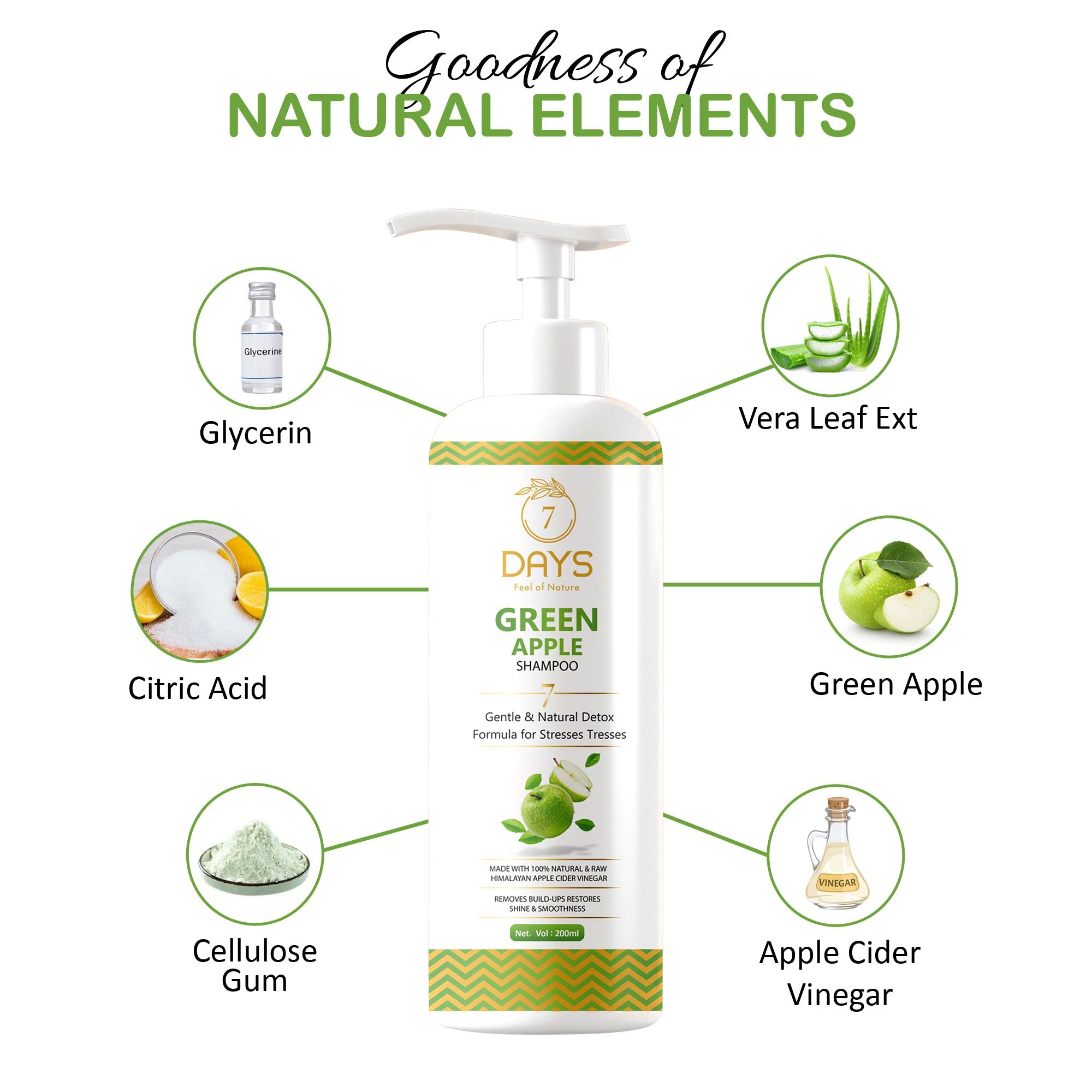 7Days Green Apple Shampoo for Dandruff - 100 ml