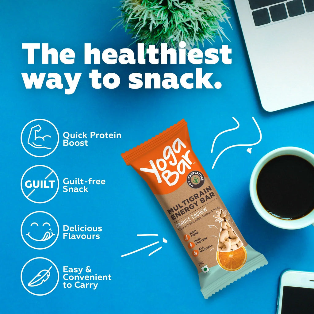 Yogabar Variety Pack Energy Bar Pack of 6 - 228 gms