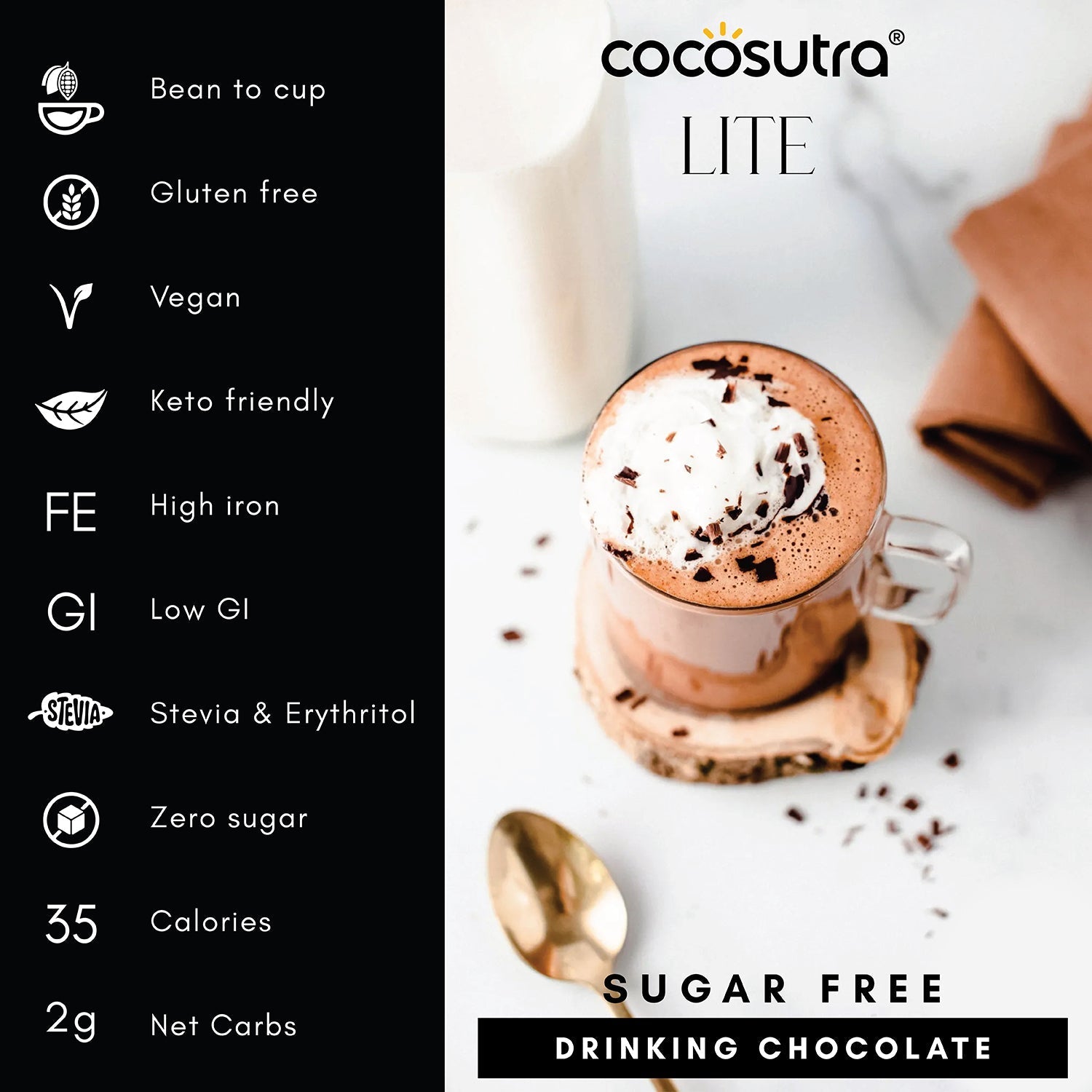 Cocosutra Sugar Free Drinking Chocolate Hamper Six Flavors