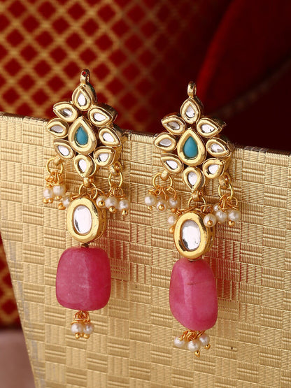 Shoshaa Gold Contemporary Drop Earrings