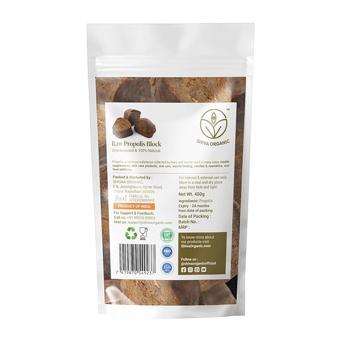 Shiva Organic Propolis - Raw & Unprocessed - 400 gms