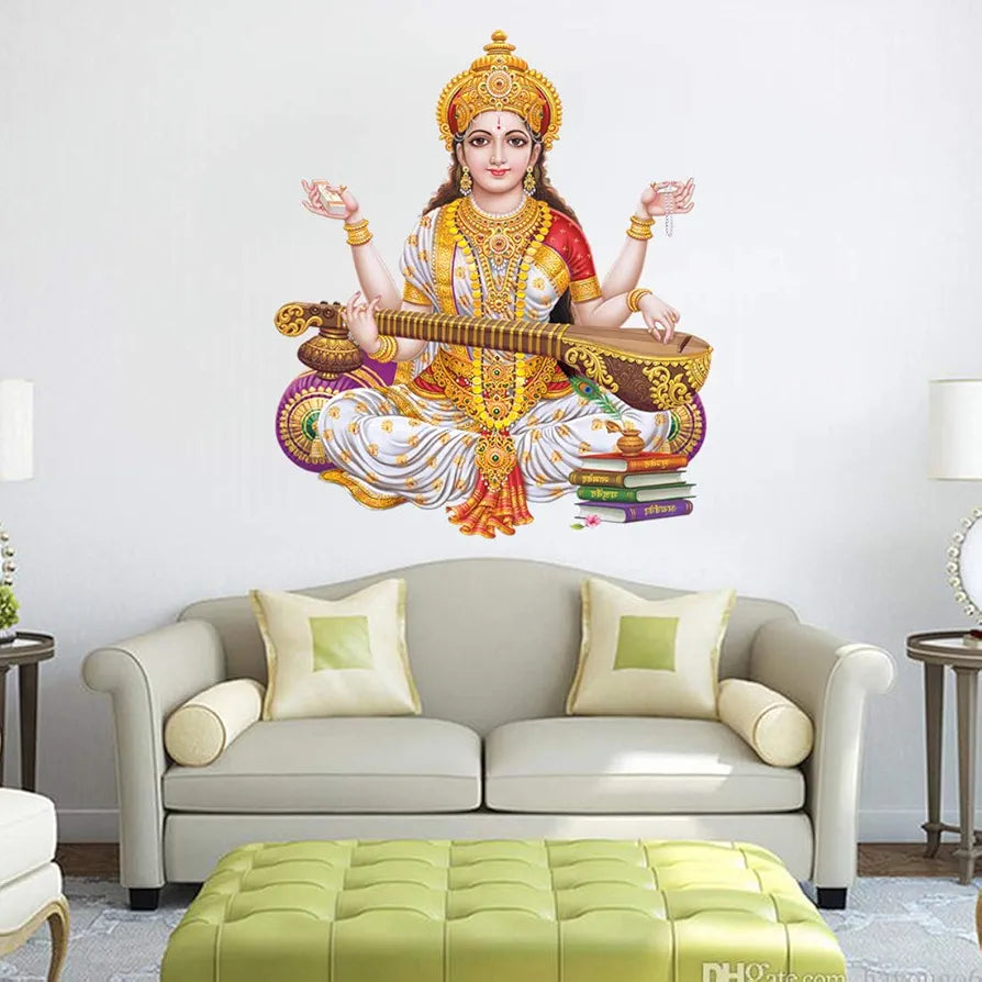 Rangoli White Glossy Vinyl Wall Sticker Premium Self-Adhesive Waterproof Parent-6 Design-24