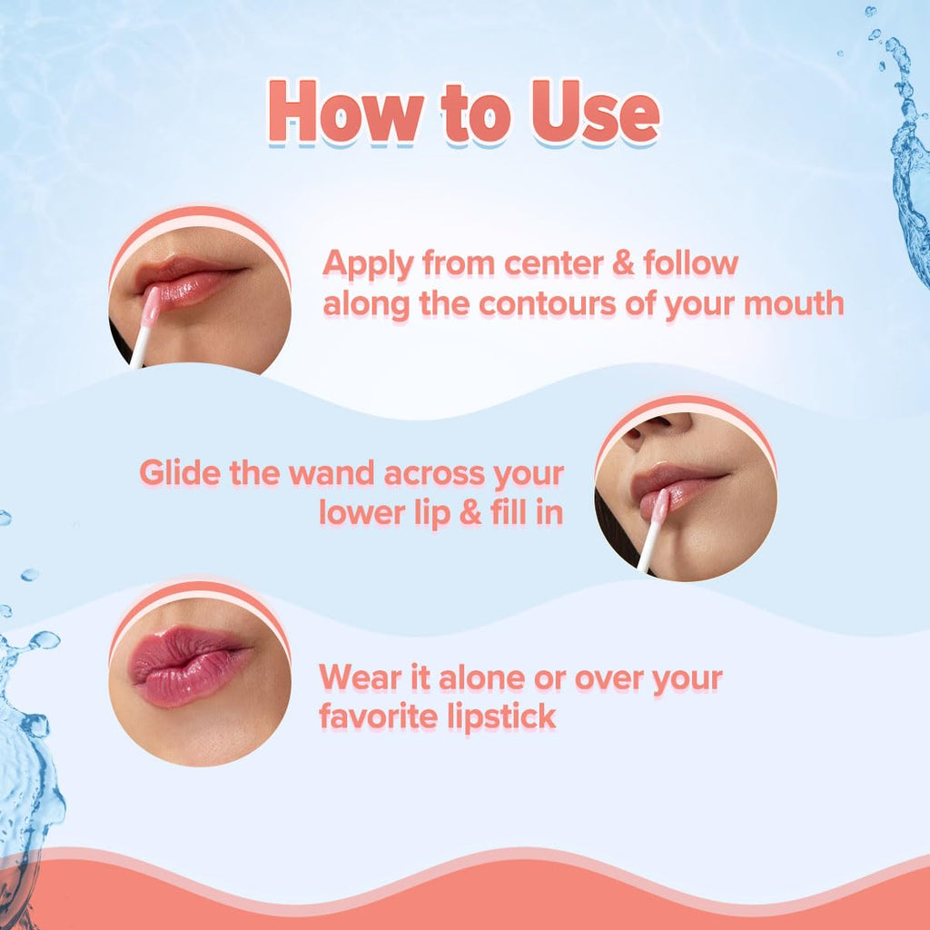 Aqualogica Plump+ Pouty Li-Ph Glossy - Peach Vanilla | Lip Glossy With Strawberry & Hyaluronic Acid | Lightweight, Non-Sticky And Hydrating Formula - 5Ml