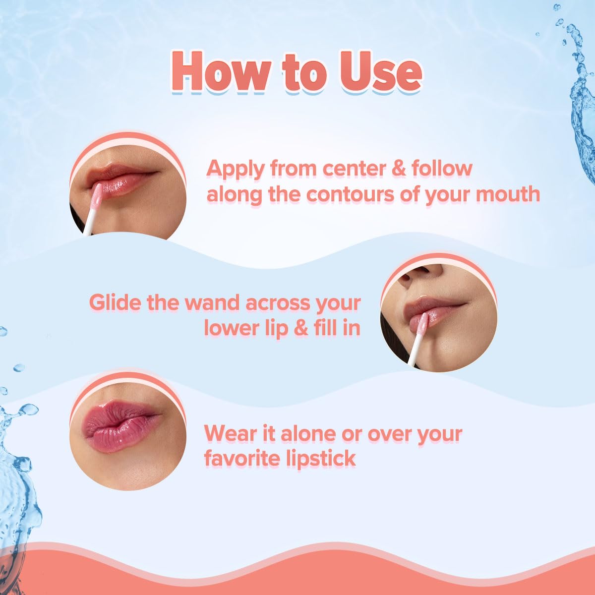 Aqualogica Plump+ Pouty Li-Ph Glossy - Peach Vanilla | Lip Glossy With Strawberry & Hyaluronic Acid | Lightweight, Non-Sticky And Hydrating Formula - 5Ml