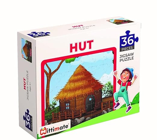 Mittimate Hut Jigsaw Puzzle Game for Kids Age 4 to 6 Old 36 Pieces Puzzle Toy