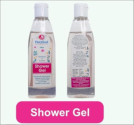 FloraSoul Naturals Body Wash Shower Gel For All type Skin Man & Women | Fragrance - Lily Tuberose | 100 Ml