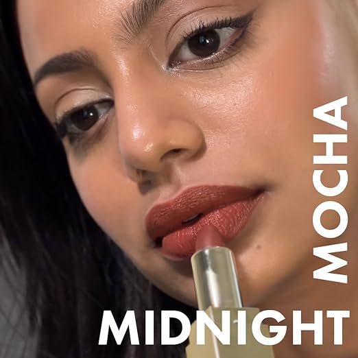 Daughter Earth Midnight Mocha 100% Vegan Natural Lipstick, Highly Pigmented Lightweight Lip Color - 4 Gms