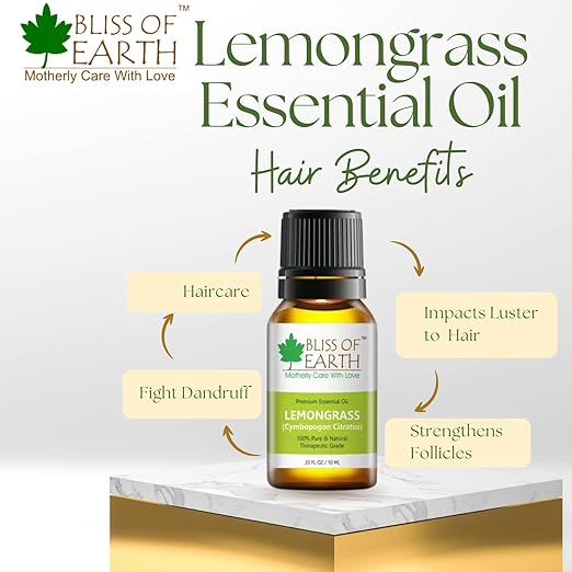 Bliss of Earth Lemongrass Essential Oil - 10 ml