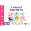 Popcorn Games Memory Game Animal and Birds Early Learner Matching Picture Card Game with Animal and Birds